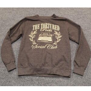 Love Bug Apparel The Tortured Poets Social Club Sweatshirt Brown Small